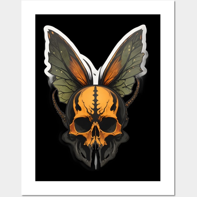 Butterfly skull Wall Art by Spaceboyishere